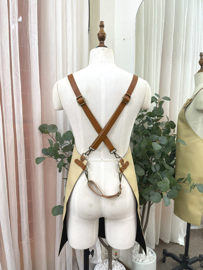 Tạp dề tiệm hoa, tạp dề tiệm bánh kate be TDBH250716