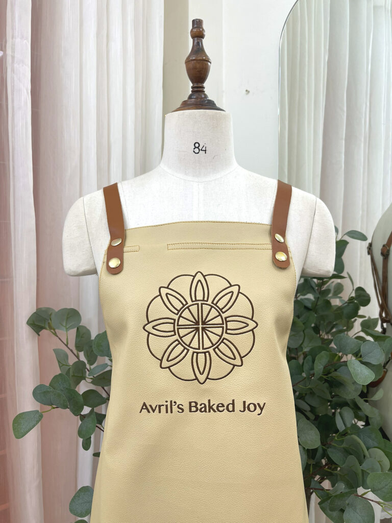 Tạp dề tiệm hoa, tạp dề tiệm bánh kate be TDBH250716