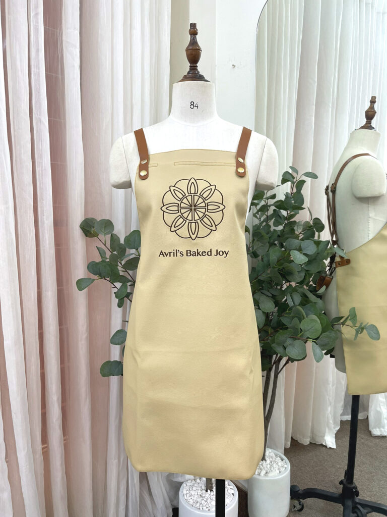 Tạp dề tiệm hoa, tạp dề tiệm bánh kate be TDBH250716