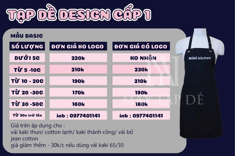 bang gia tap de mau nau design cap 1