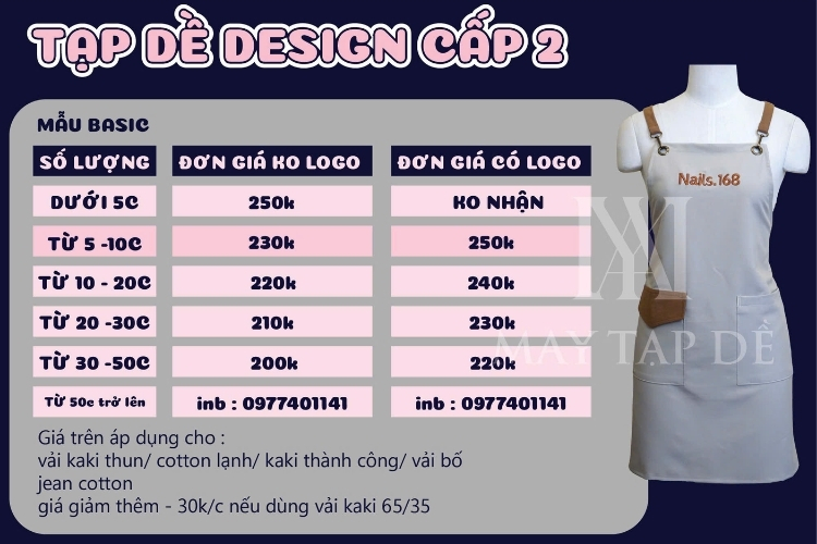 bang gia tap de mau nau design cap 2
