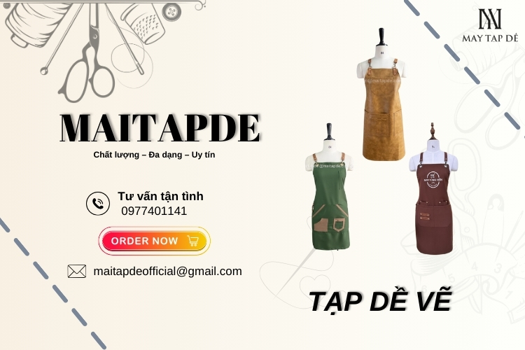 50+ Mẫu tạp dề vẽ tranh, tạp dề họa sĩ chống bẩn MỚI NHẤT